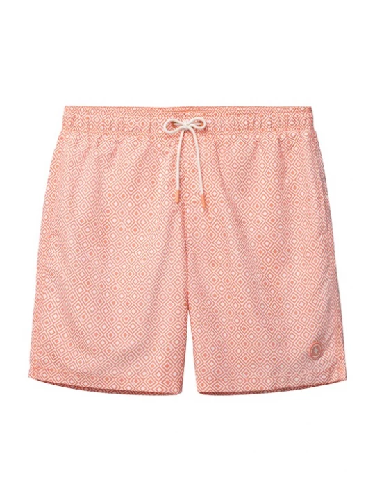 Foto van product The Sunshine Brand Zwemshorts 'Mike Geo' abrikoos / wit