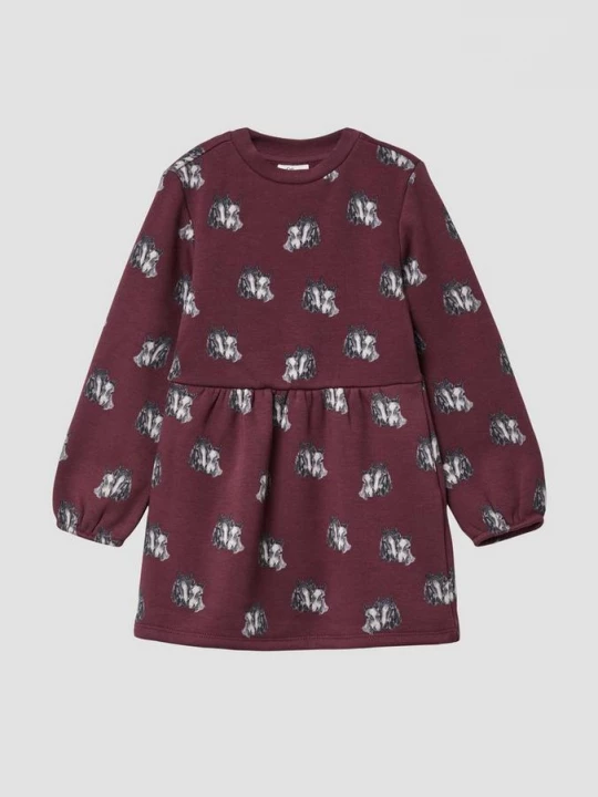Foto van product Thermische fleecejurk met all-over print s.Oliver rood