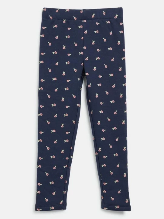 Foto van product Thermofleece-legging met bloemenpatroon s.Oliver blauw