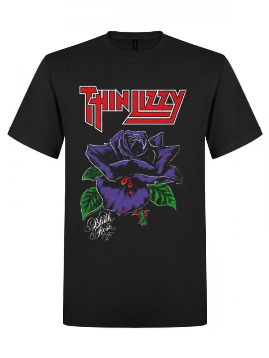 Foto van product Thin Lizzy Shirt 'Thin Lizzy Black Rose T-Shirt' zwart