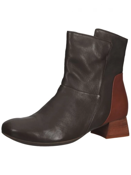 Foto van product THINK! Enkellaarsjes 'Delicia' bruin / donkerbruin