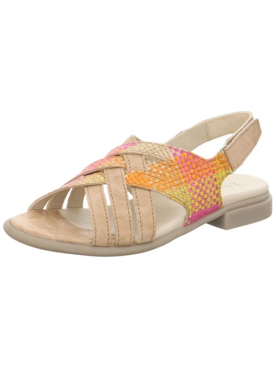 Foto van product THINK! Sandalen met riem beige / citroen / oranje / lichtroze