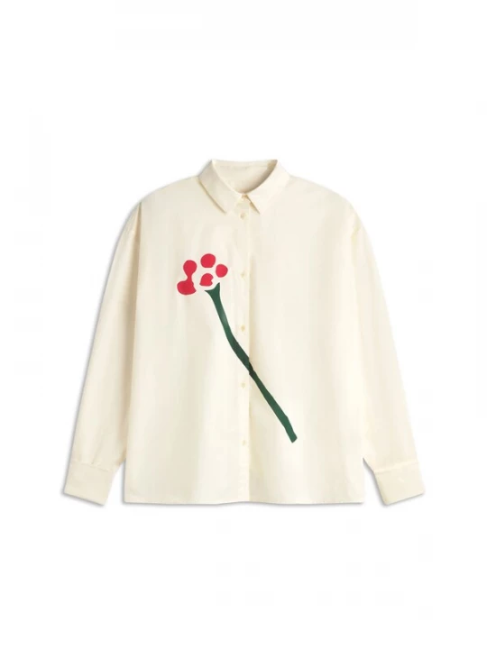 Foto van product Thinking MU Blouse 'Juana' spar / donkerrood / wit
