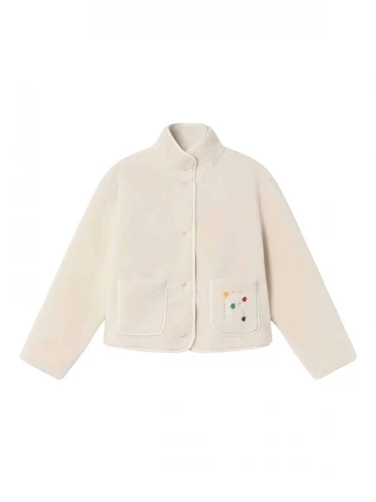 Foto van product Thinking MU Fleece jas 'Kourtney' natuurwit