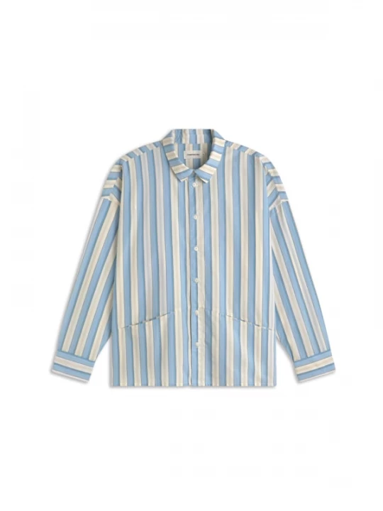 Foto van product Thinking MU Overhemd 'JIM' blauw / wit