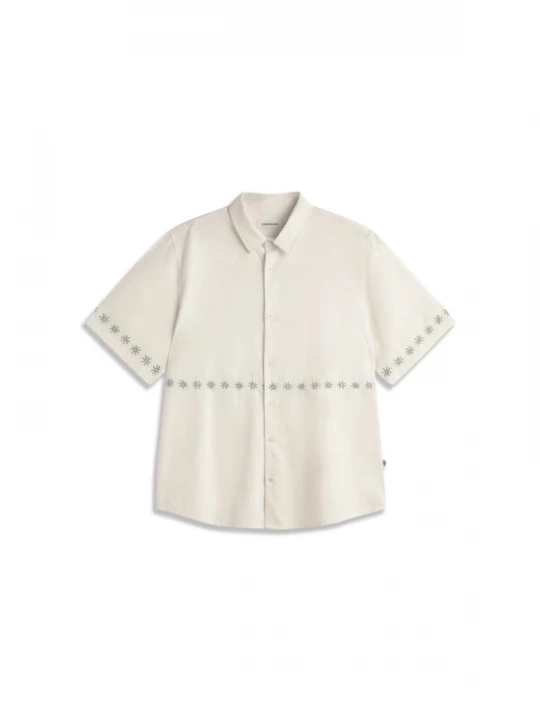Foto van product Thinking MU Overhemd 'TOM' groen / offwhite