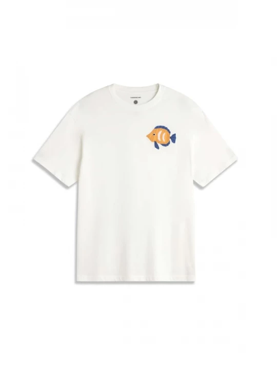 Foto van product Thinking MU Shirt 'Aaron' donkerblauw / lichtoranje / wit