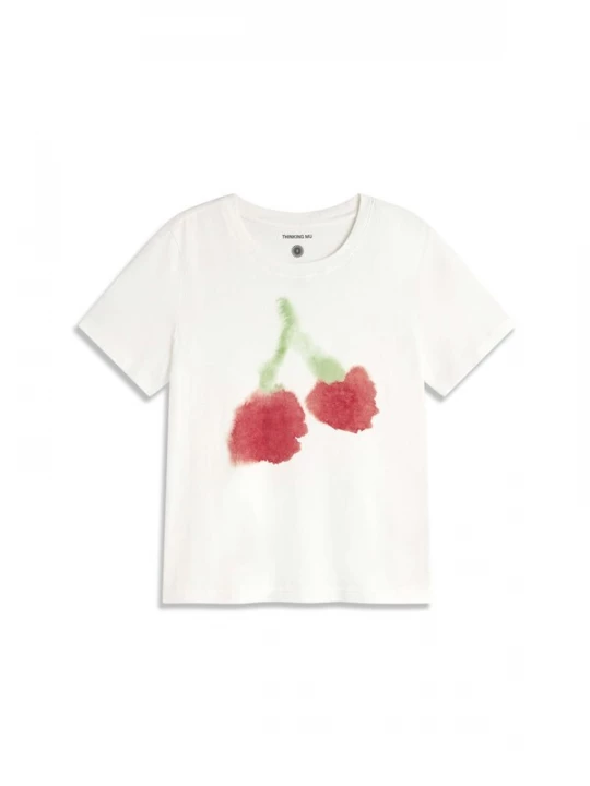 Foto van product Thinking MU Shirt 'Ida' groen / kersrood / wit
