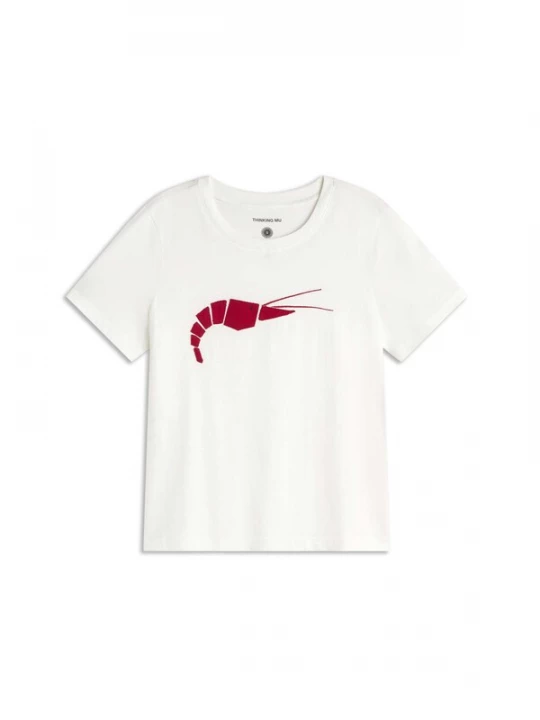 Foto van product Thinking MU Shirt 'Origami Ida' donkeroranje / offwhite
