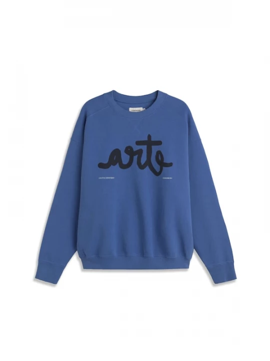 Foto van product Thinking MU Sweatshirt 'Jadewon' enziaan / zwart / wit