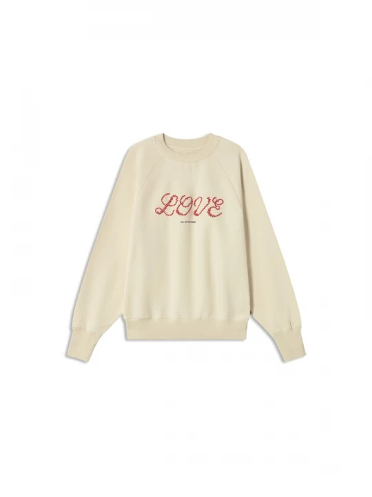 Foto van product Thinking MU Sweatshirt ' LOVE HEART ' offwhite
