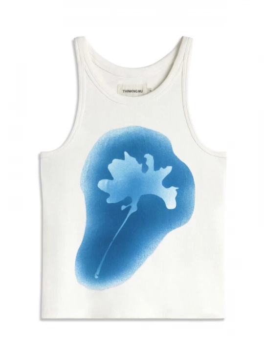 Foto van product Thinking MU Top ' HARRIET ' hemelsblauw / donkerblauw / wit