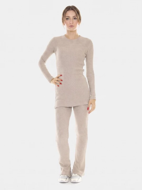 Foto van product Thinking MU Trui 'Taupe Kara Knitted Pants' beige