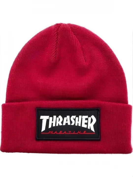 Foto van product THRASHER Muts 'LOGO PATCH BEANIE' rood