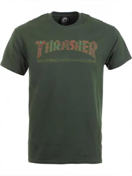 Foto van product THRASHER Shirt 'DAVIS' groen