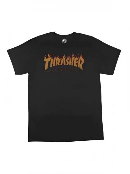 Foto van product THRASHER Shirt 'FLAME HALFTONE' zwart