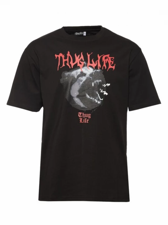 Foto van product Thug Life Shirt 'Dusky' donkergrijs / rood / zwart / wit