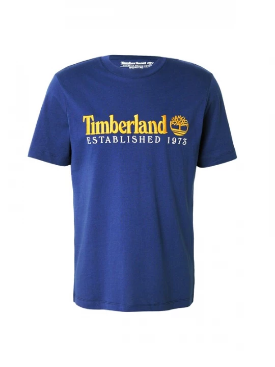 Foto van product TIMBERLAND Shirt 'ESTABLISHED 1973' marine / donkeroranje / wit