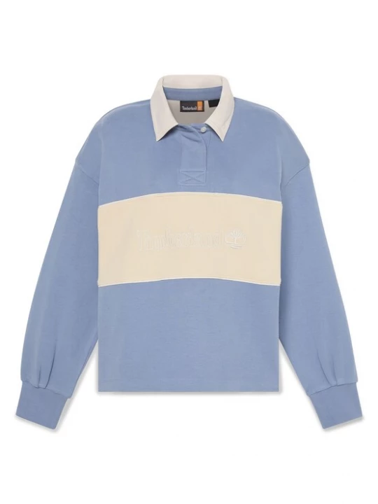 Foto van product TIMBERLAND Sweatshirt 'Lush Rugby Polo' crème / duifblauw / wit