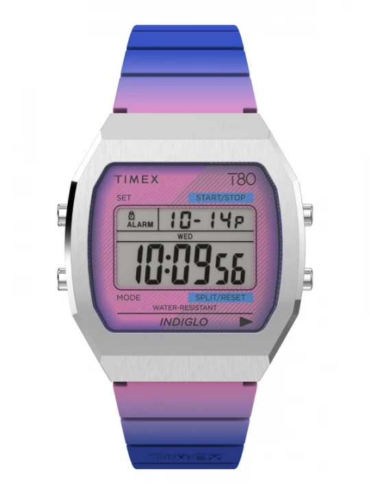 Foto van product TIMEX Digitaal horloge 'Lab T80' blauw / purper / zilver