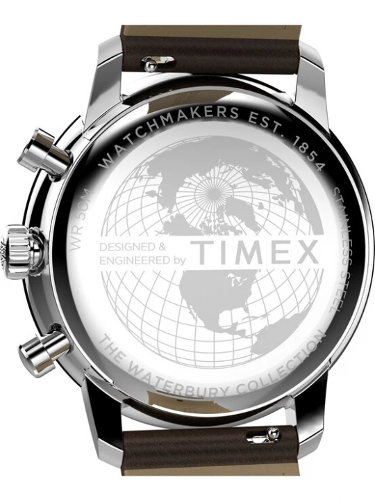 Foto van product TIMEX Digitaal horloge 'Waterbury Metropolitan' bruin / zilver