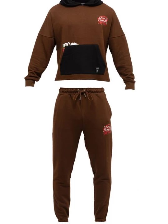 Foto van product Tom Barron Joggingpak bruin / gemengde kleuren