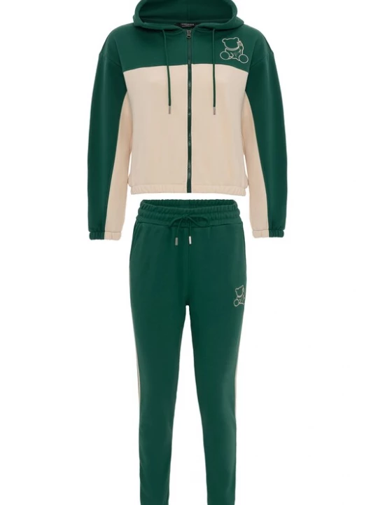 Foto van product Tom Barron Joggingpak crème / groen