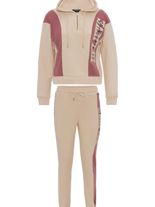 Foto van product Tom Barron Joggingpak crème / mauve