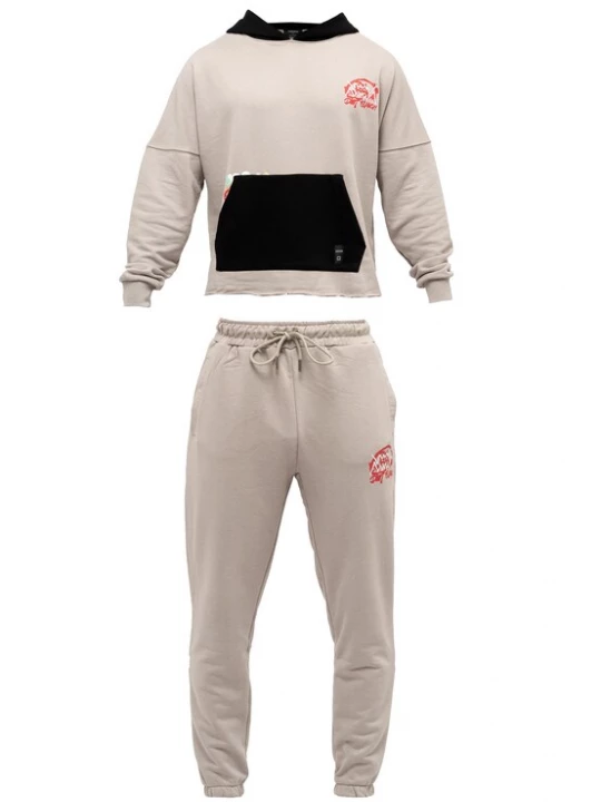Foto van product Tom Barron Joggingpak stone grey / gemengde kleuren