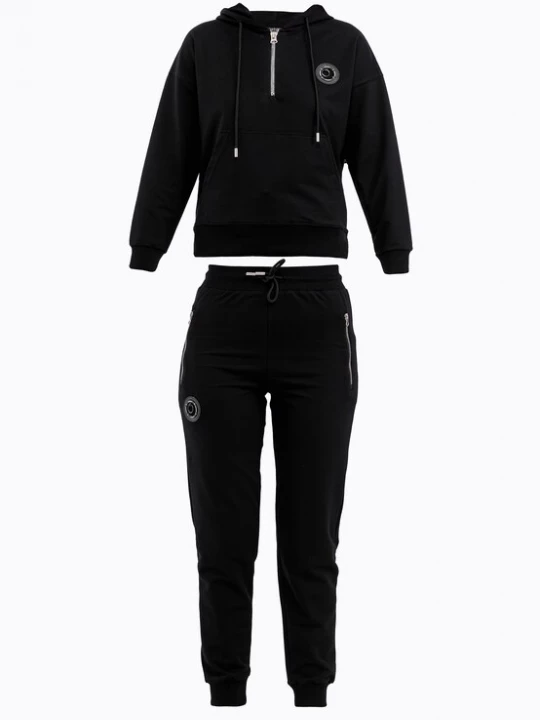 Foto van product Tom Barron Joggingpak zwart / wit