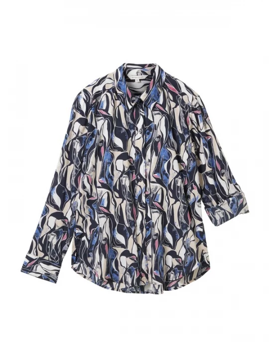 Foto van product TOM TAILOR Blouse crème / blauw / marine / pitaja roze