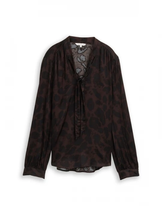 Foto van product TOM TAILOR Blouse donkerbruin / zwart