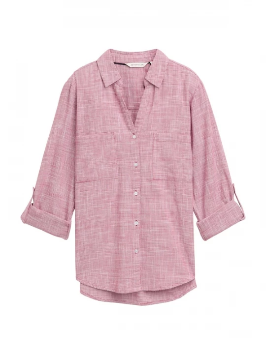 Foto van product TOM TAILOR Blouse donkerroze / wit