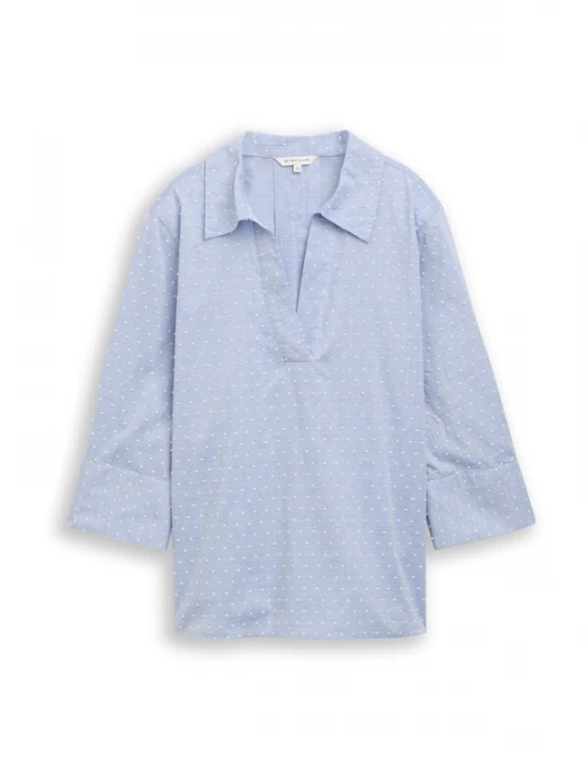 Foto van product TOM TAILOR Blouse duifblauw / wit
