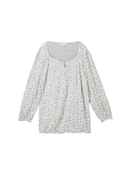 Foto van product TOM TAILOR Blouse grijs / wit