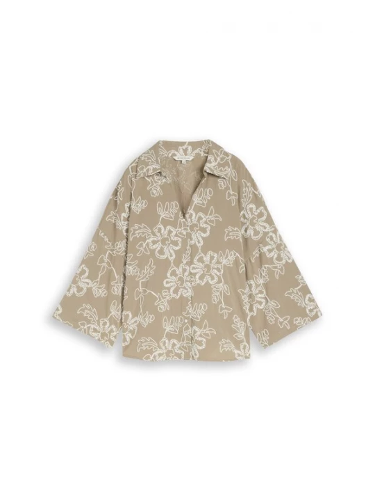 Foto van product TOM TAILOR Blouse kaki / wit