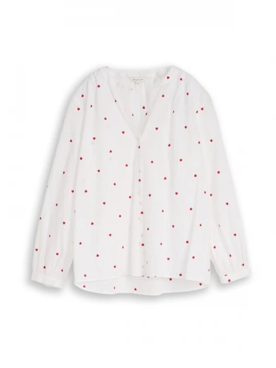Foto van product TOM TAILOR Blouse knalrood / wit