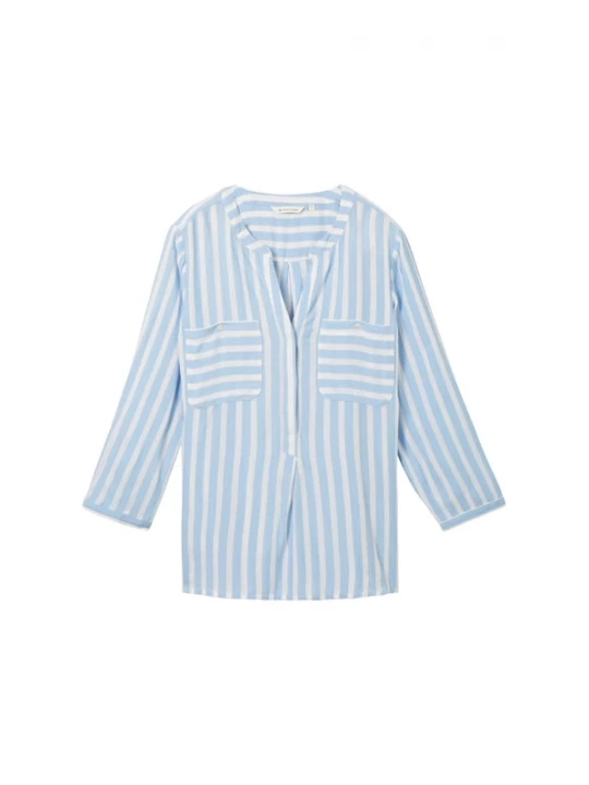 Foto van product TOM TAILOR Blouse lichtblauw / wit