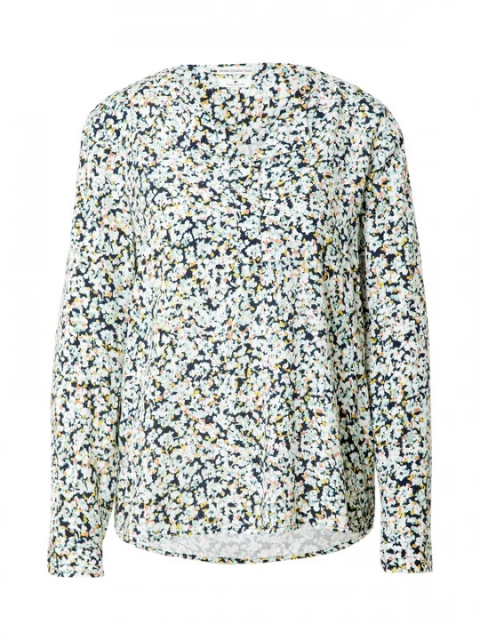 Foto van product TOM TAILOR Blouse nachtblauw / safraan / pastelgroen / wit