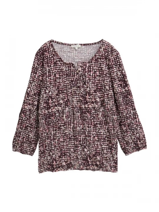 Foto van product TOM TAILOR Blouse rosa / wijnrood / wit