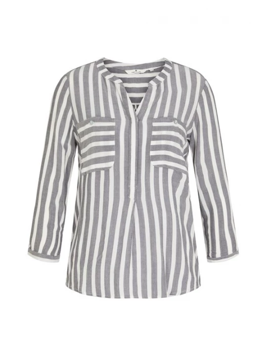 Foto van product TOM TAILOR Blouse smoky blue / wit