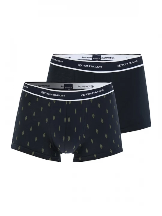 Foto van product TOM TAILOR Boxershorts donkerblauw / grasgroen / wit