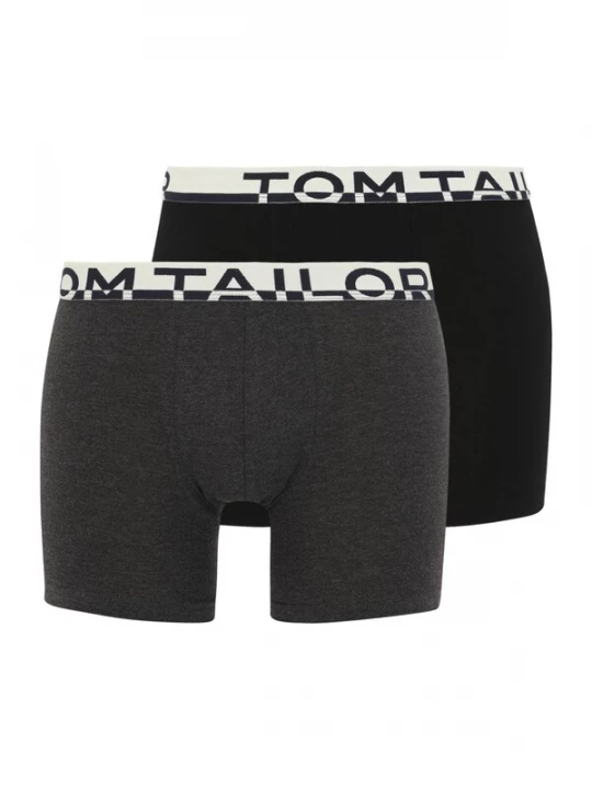Foto van product TOM TAILOR Boxershorts donkergrijs / zwart / wit