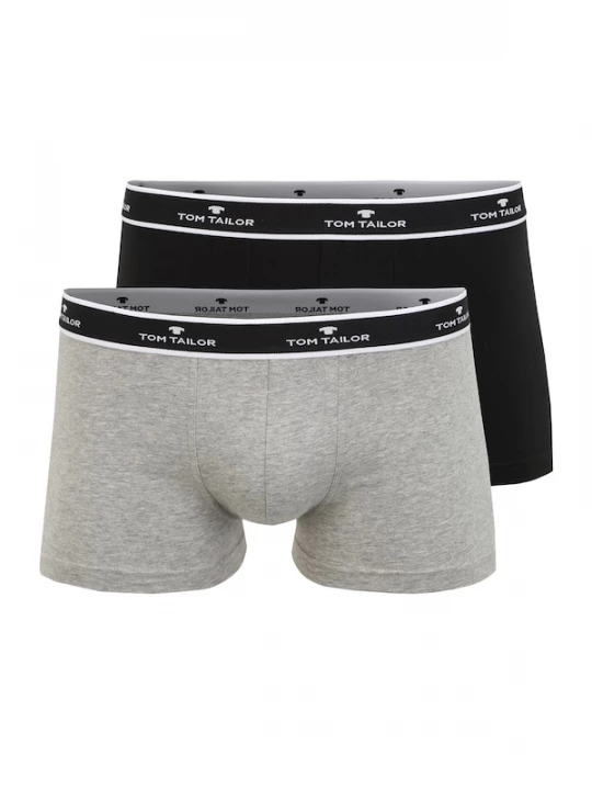 Foto van product TOM TAILOR Boxershorts grijs gemêleerd / zwart
