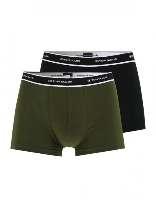 Foto van product TOM TAILOR Boxershorts kaki / zwart / wit