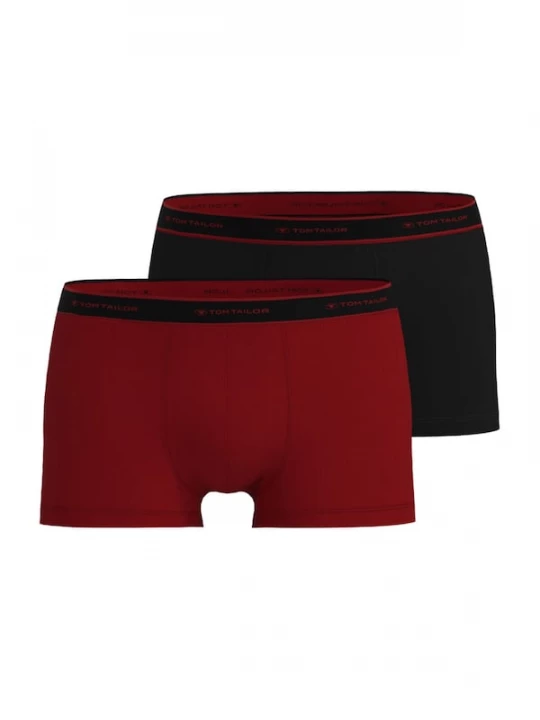 Foto van product TOM TAILOR Boxershorts kersrood / zwart