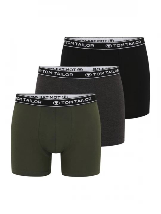 Foto van product TOM TAILOR Boxershorts lichtgrijs / grijs gemêleerd / olijfgroen / zwart