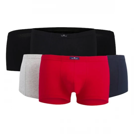 Foto van product TOM TAILOR Boxershorts marine / lichtgrijs / knalrood / zwart