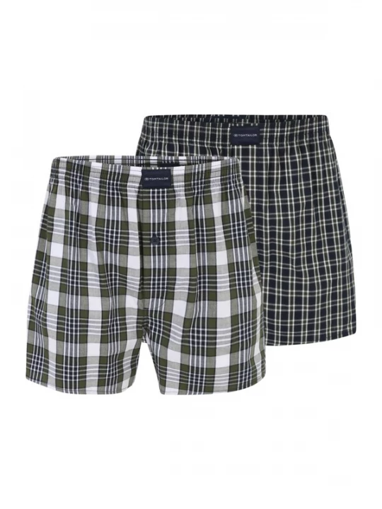 Foto van product TOM TAILOR Boxershorts nachtblauw / donkergroen / wit