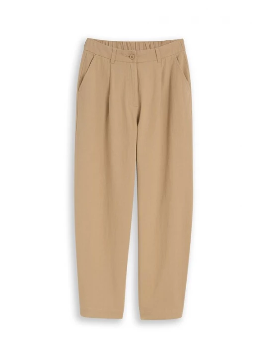 Foto van product TOM TAILOR DENIM Bandplooibroek donkerbeige